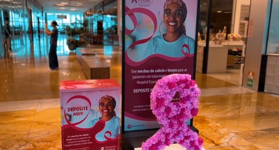 Outubro Rosa: Hospital Evangélico promove arrecadação de lenços e mechas de cabelo